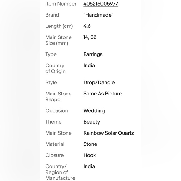 RAINBOW SOLAR QUARTZ EARRINGS - Picture 4 of 7